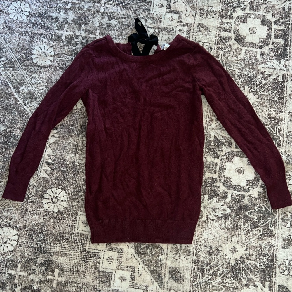 NWOT Tie back Sweater